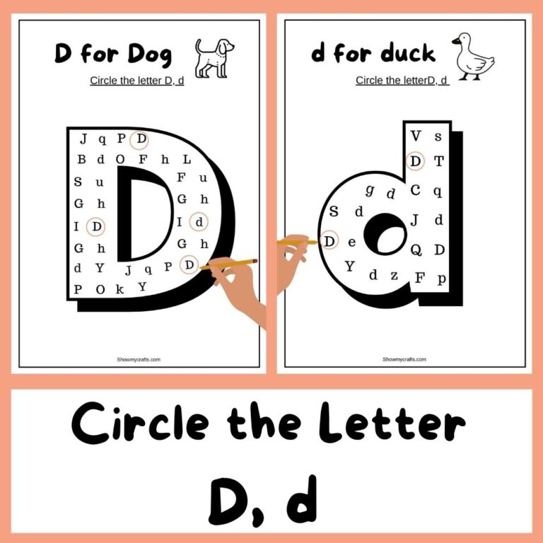 circle letter d..